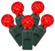 Vickerman X4G9103 100 Red G12 Led Single Mold Light On Green Wire