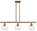 Innovations 516-3I-BB-G124-6 3 Light 36" Island Light, Brushed Brass