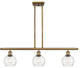 Innovations 516-3I-BB-G124-6 3 Light 36" Island Light, Brushed Brass