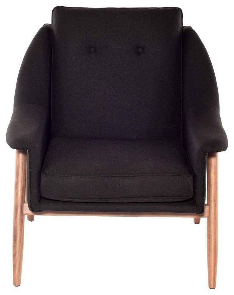 Grace Black Occassional Chair in Walnut by Nuevo