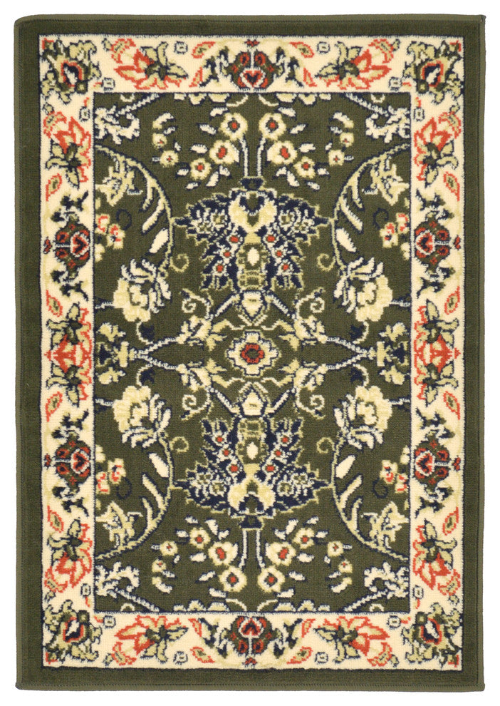 Unique Loom Green Washington Sialk Hill 2' 2 x 3' 0 Area Rug