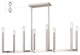 Alpine 8-Light Linear Chandelier, Brushed Nickel