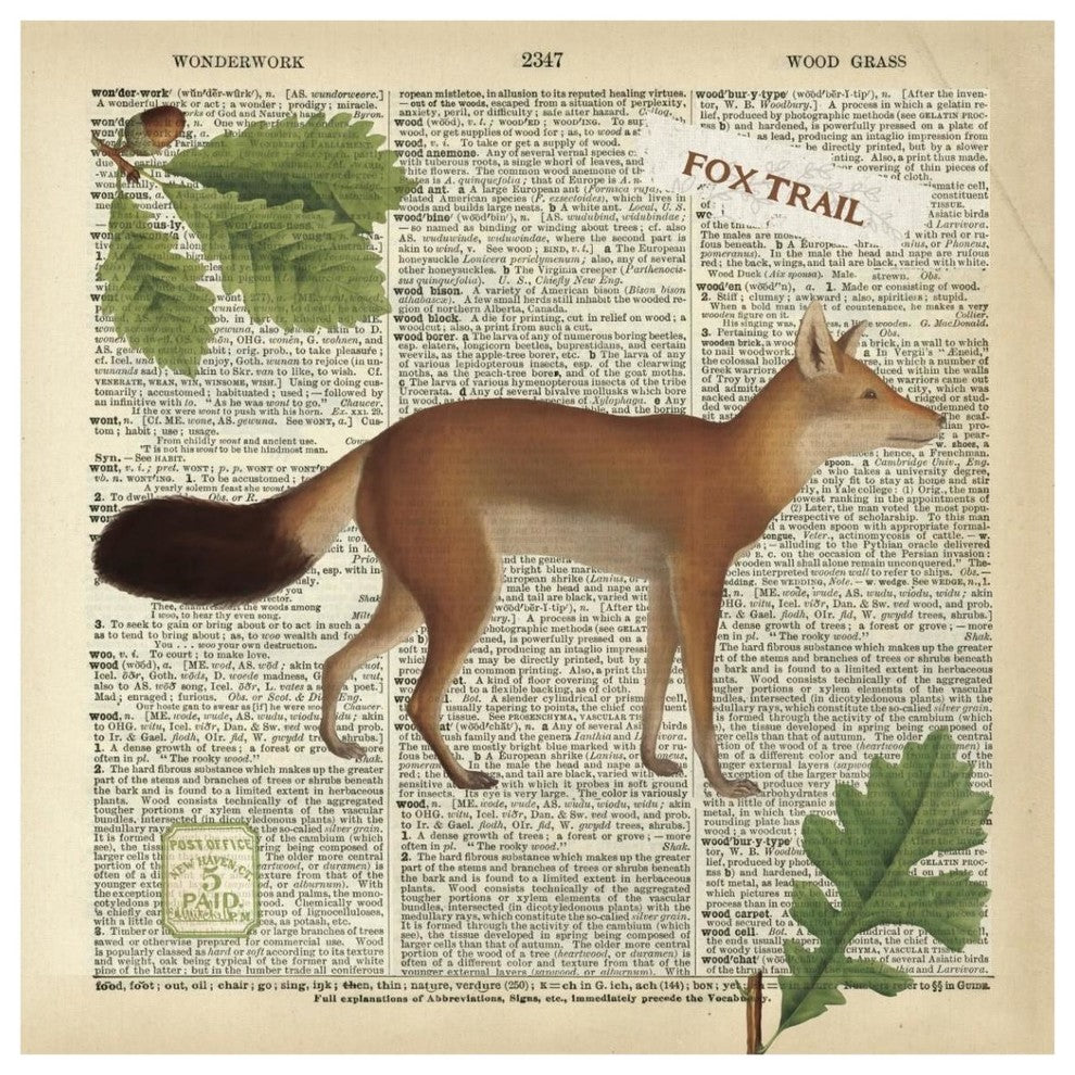 "Lodge Collage IV" Digital Paper Print by Katie Pertiet, 42"x42"