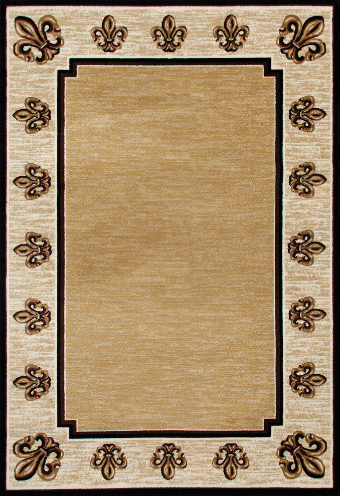 Isabelle Fleur De Lis Area Rug, Beige, 9'2"x12'4"