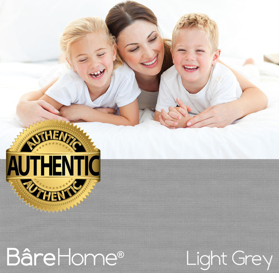 Comforter, Sheet, and Bed Skirt, Light Gray, Gray, Gray, Split Queen