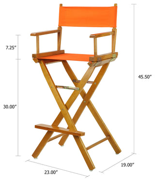 030" Director's Chair Honey Oak Frame- Tangerine Canvas