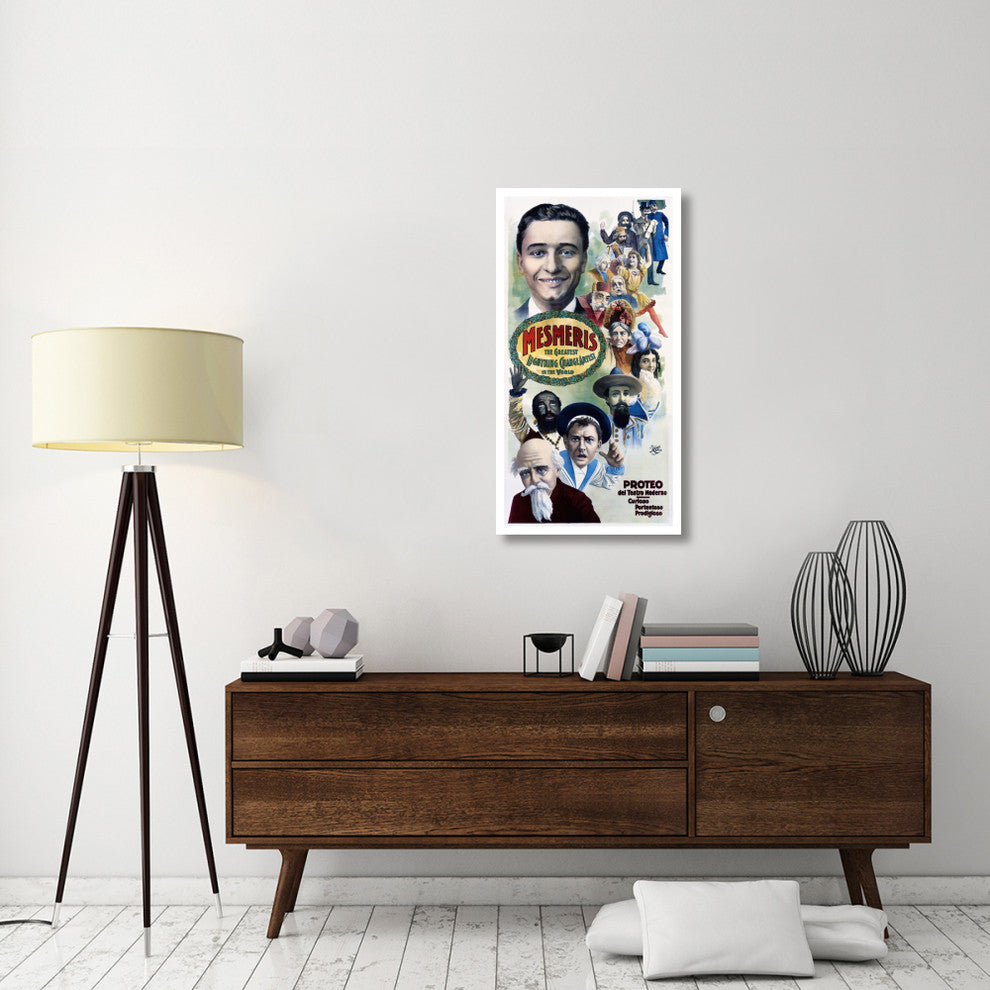 "Mesmeris/The Greatest Lightening Change Artist in the World" Paper Art, 22"x42"