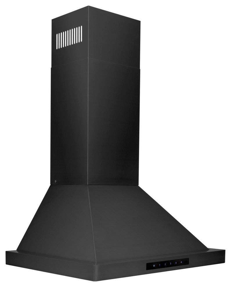 ZLINE 24" Convertible Vent Wall Range Hood in Black Stainless Steel