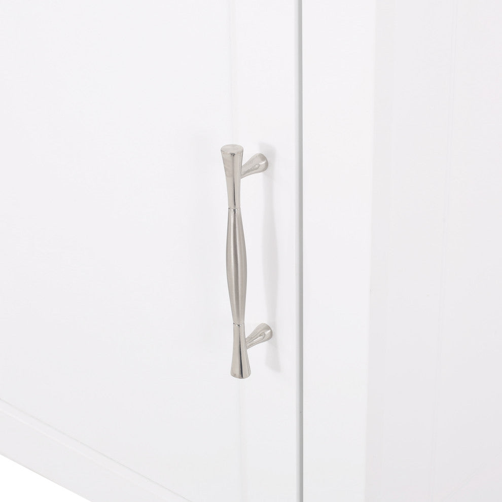 Meader Bathroom Floor Storage Cabinet With Drawer, White