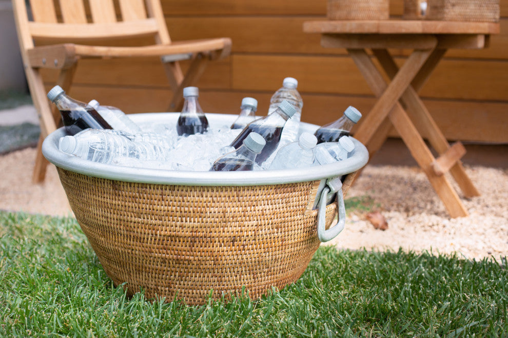 Artifacts Rattan™ Aluminum Ice Tub, Honey Brown