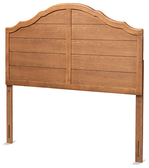 Pilar Traditional Farmhouse Ash Walnut Finish Wood Full Headboard