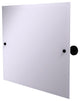 Frameless Landscape Beveled Edge Tilt Mirror, Matte Black