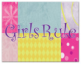 Girls Rule 14x11 Canvas Wall Art