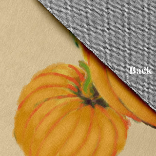 Pumpkin Patch Fall Design Chenille Area Rug, Yellow, 3'x5'