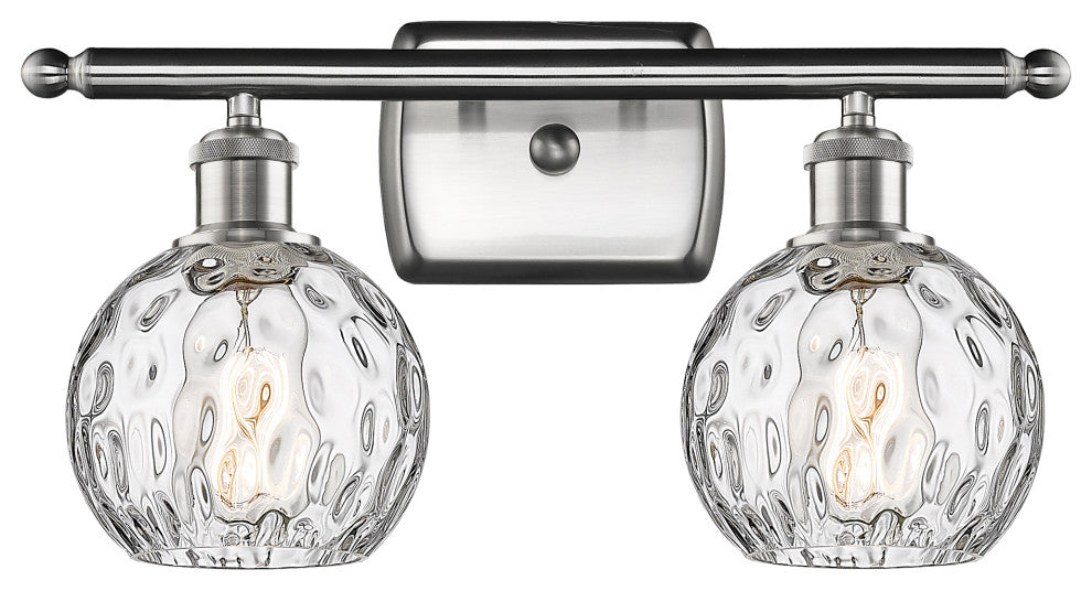 Innovations 516-2W-SN-G1215-6-LED 2 Light Vanity Light, Brushed Satin Nickel