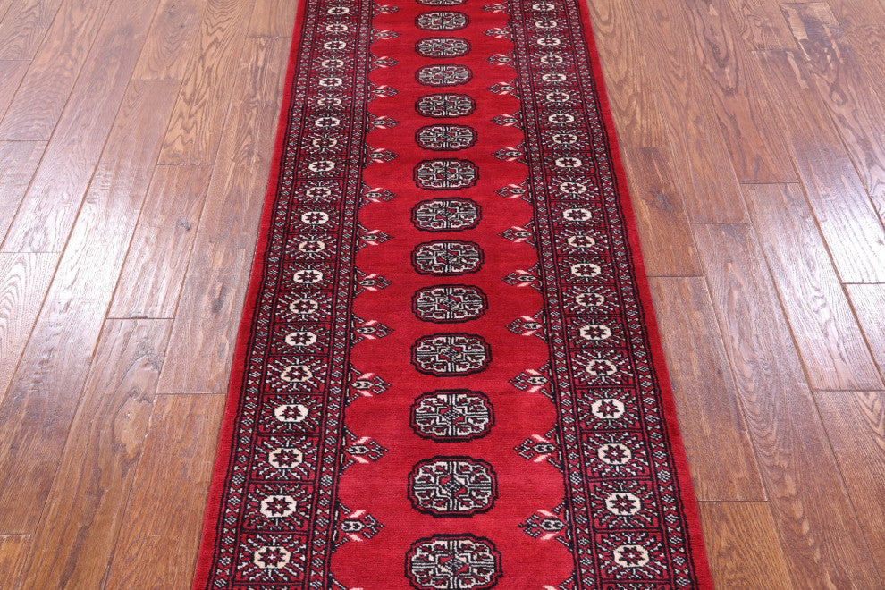 Runner Silky Bokhara Handmade Wool Rug 2' 6" X 8' 2" - Q13776