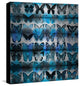 "Moth Blue" Painting Print on Brushed Aluminum, 12"x12"