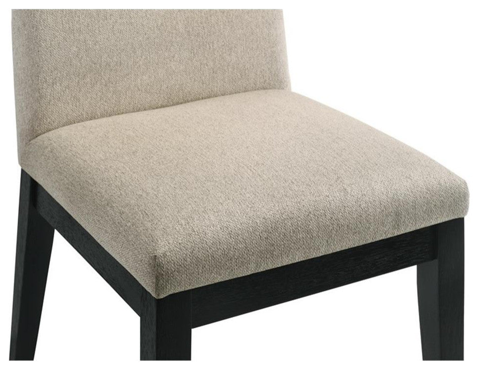 Terra Beige Linen Wood Side Chair (Set of 2)