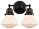 Innovations 623-2W-BK-G321 2-Light Bath Vanity Light, Matte Black