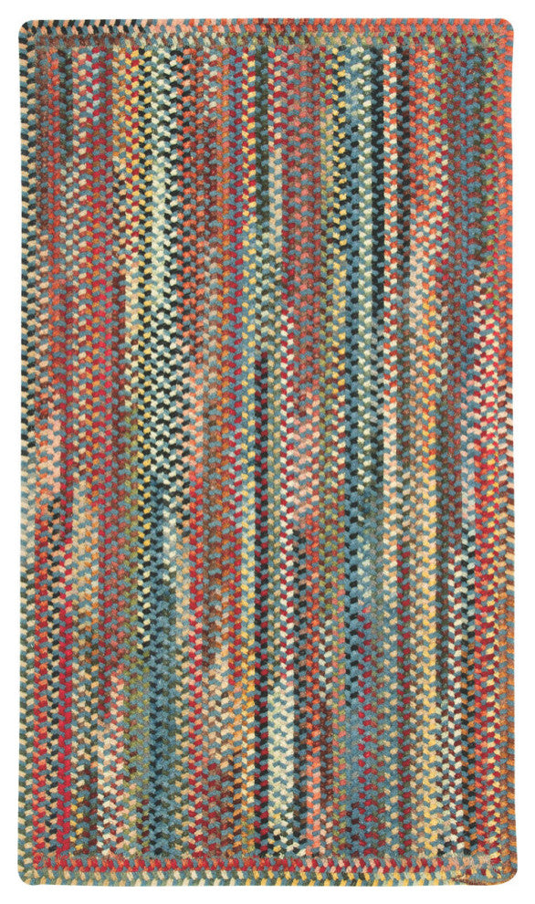 Capel Eaton Blue 0442_400 Braided Rugs - 8' 6" X 8' 6" Concentric Rectangle