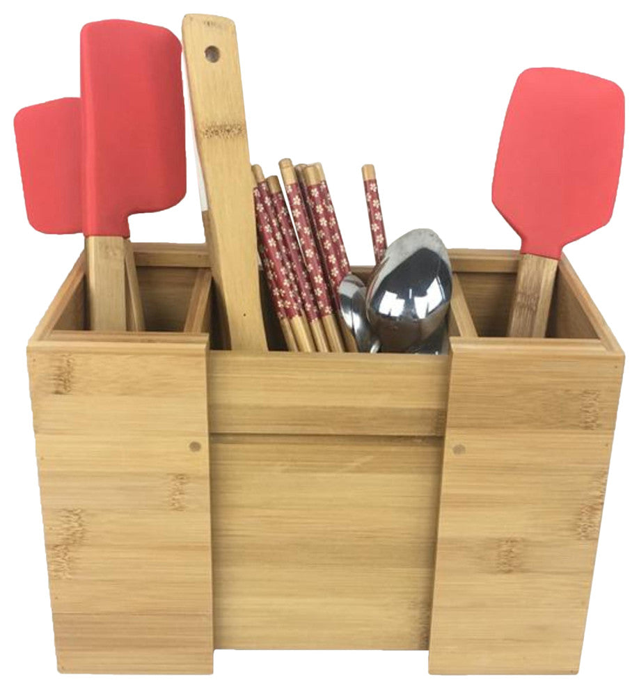 Marie Bamboo Adjustable Utensil Holder