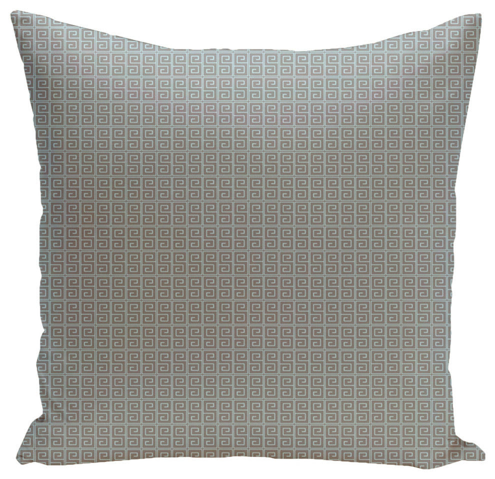 Geometric Decorative Pillow, Classic Gray Omar, 16"x16"