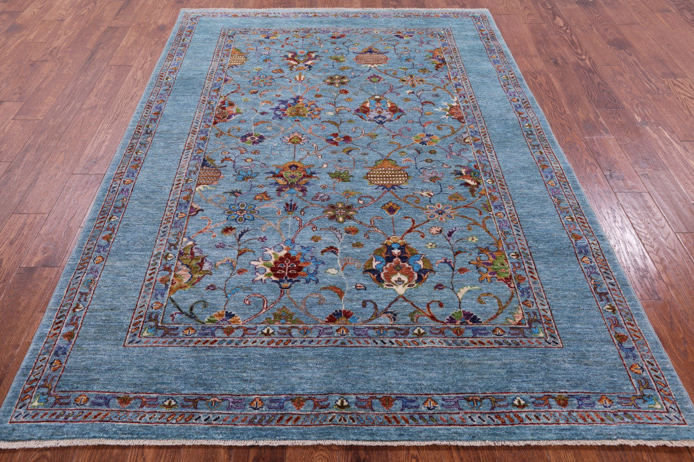 Persian Tabriz Handmade Wool Rug 5' 10" X 8' 1" Q10580