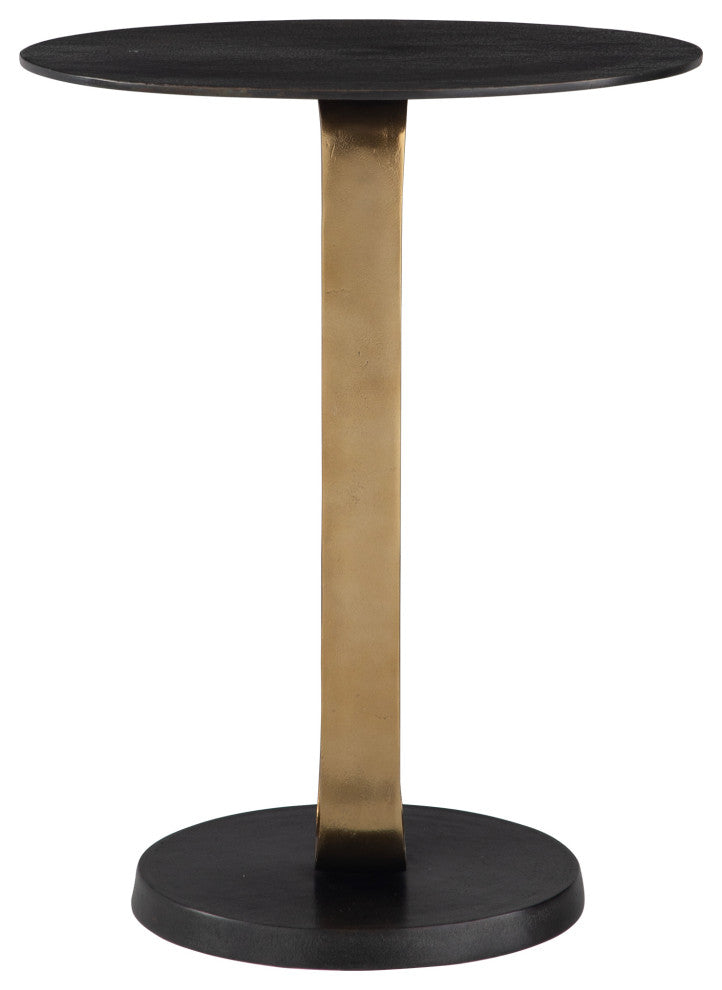 Uttermost Aperture Brass Accent Table