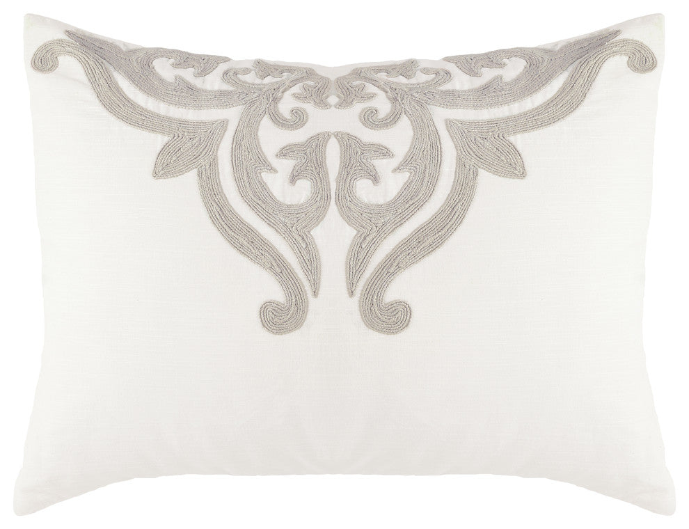 Kent 100% Cotton Embroidered Standard Sham by Kosas Home, Ivory