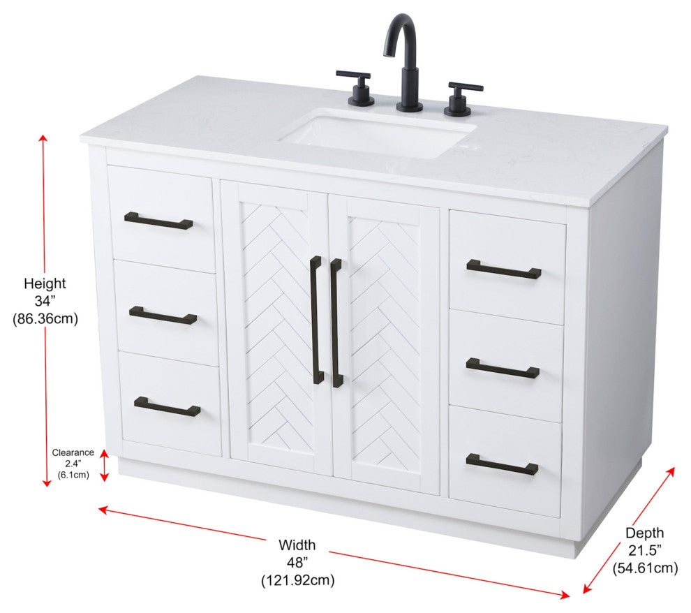 Elegant Lighting VF29048 Chase 48" - Gray