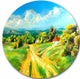 Color Of Summer, Landscape Round Wall Art, 23"