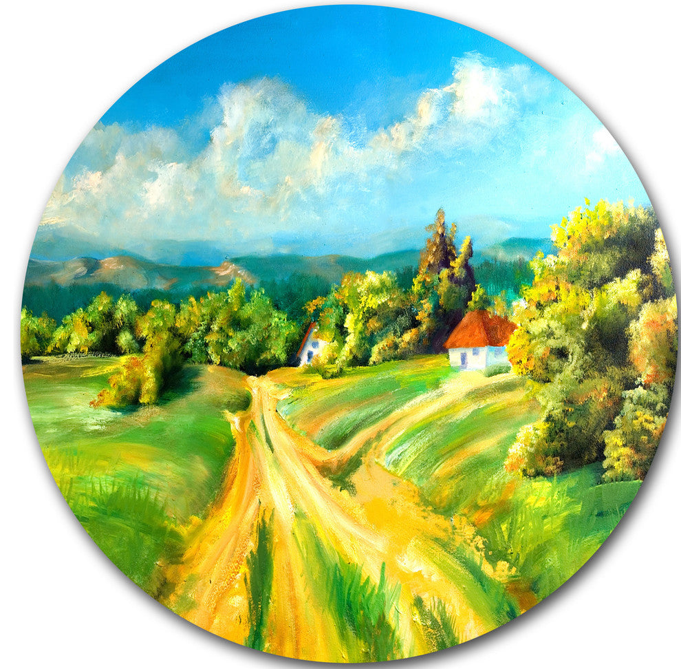 Color Of Summer, Landscape Round Wall Art, 23"