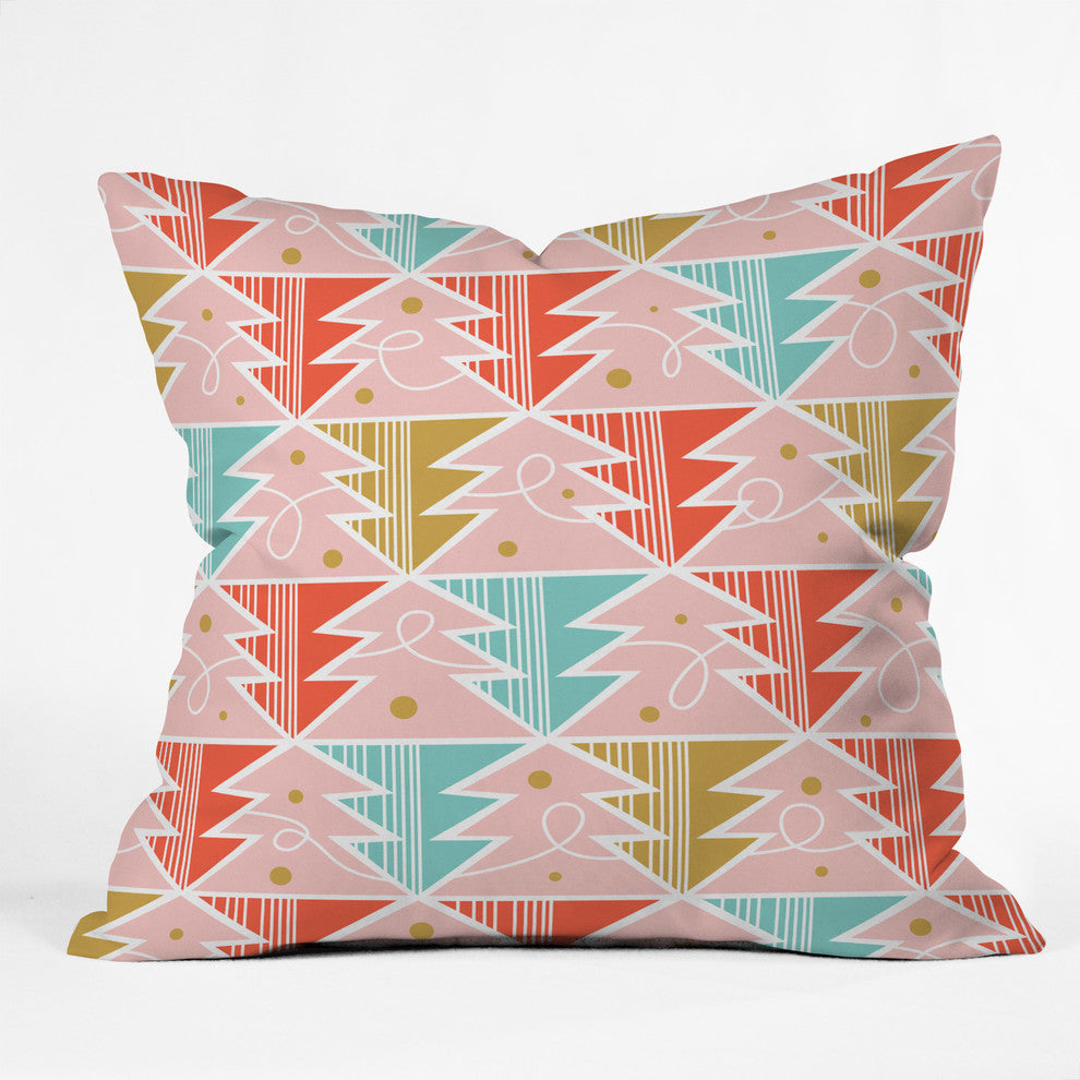 Deny Designs Heather Dutton Trim A Tree Chill Throw Pillow, 16"x16"