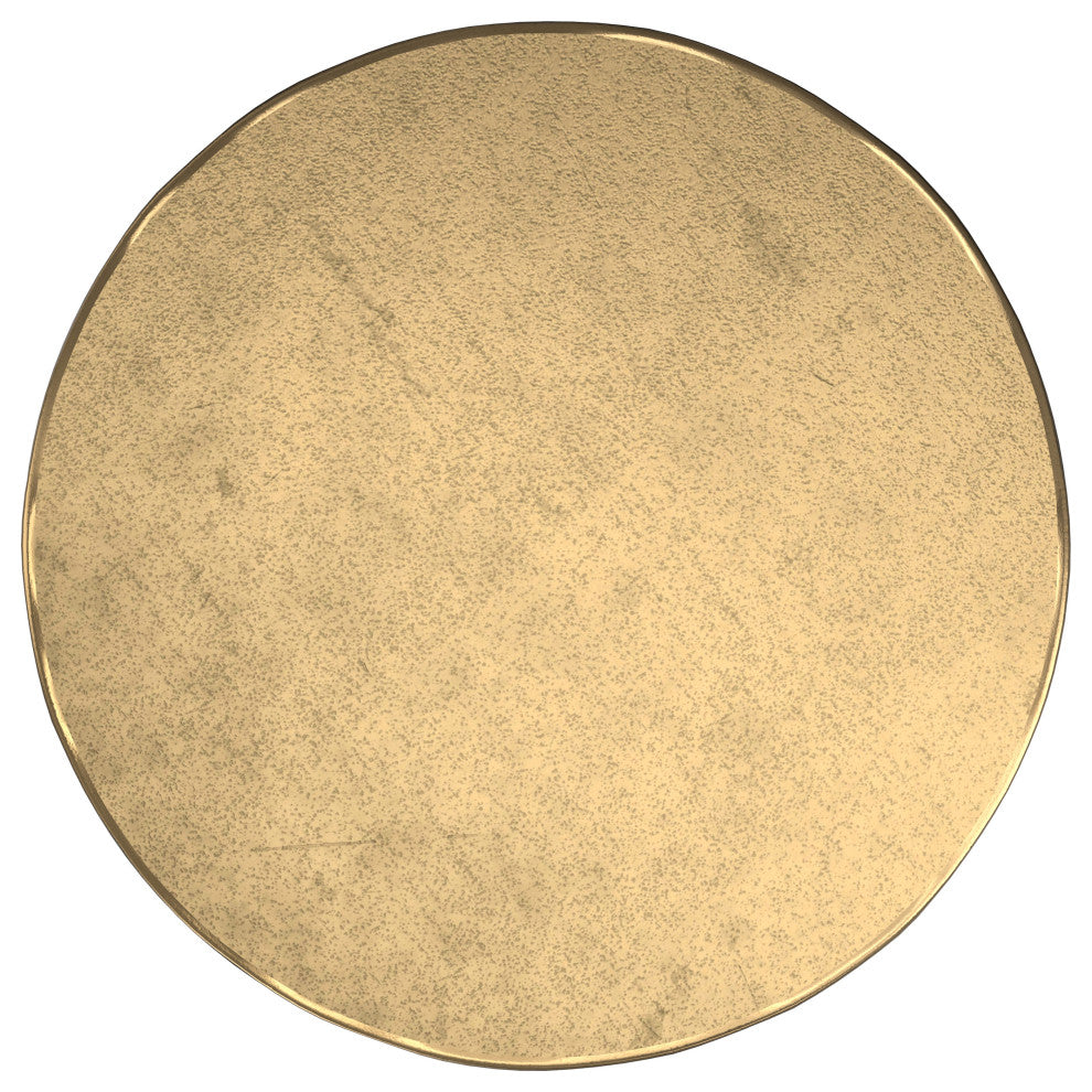 Dominique Cast Aluminum Side Table in Antique Brass