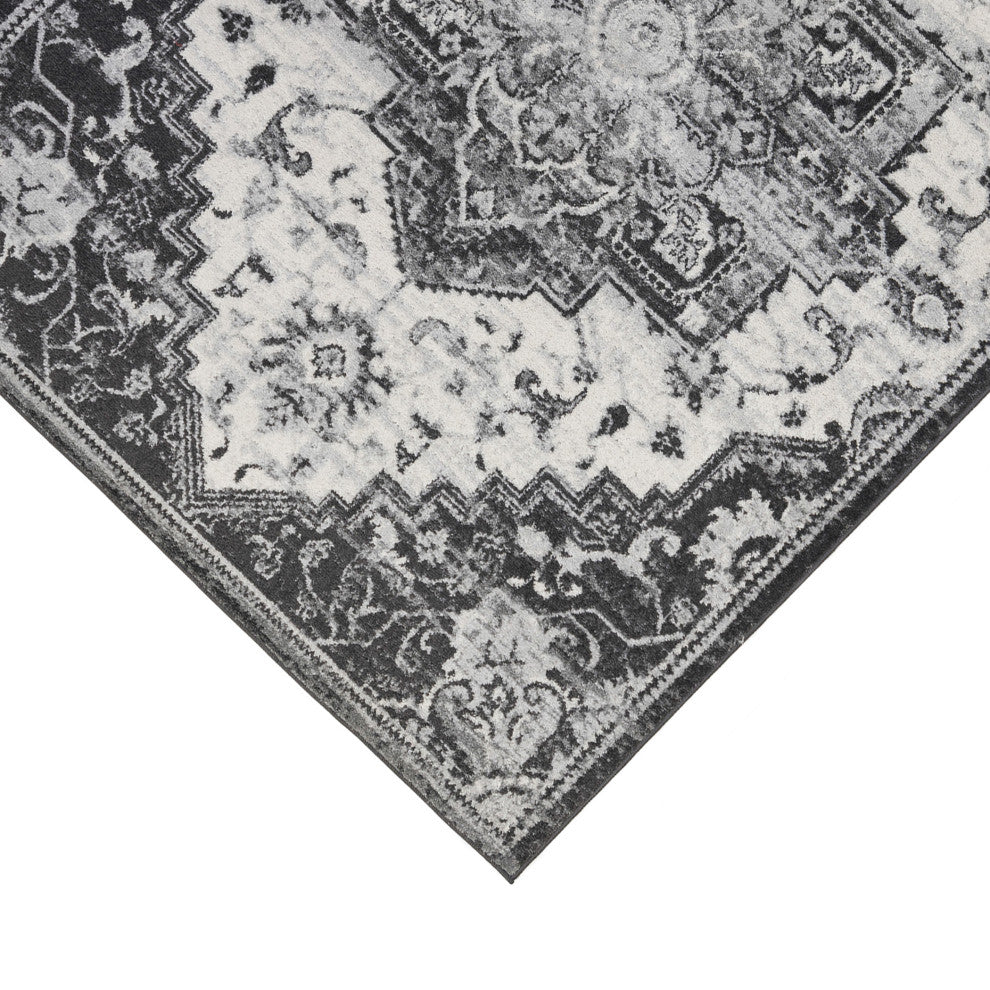 Alexandria Yana Power-Loomed Polypropylene Area Rug, Ivory, 2' X 6'