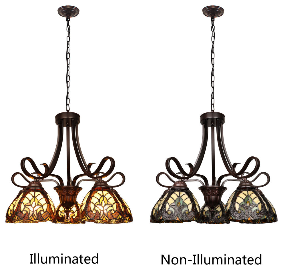 Liaison Victorian-Style 5-Light Large Chandelier 25" Wide