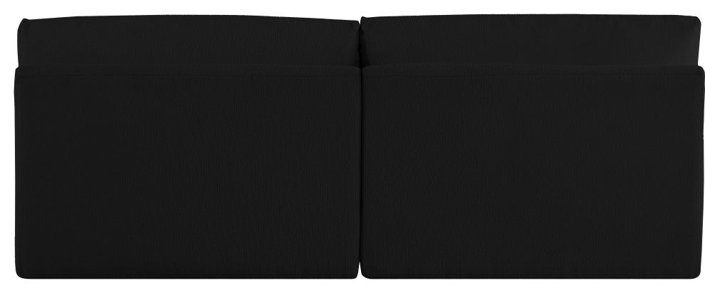 Ease Fabric Upholstered Modular Sofa, Black