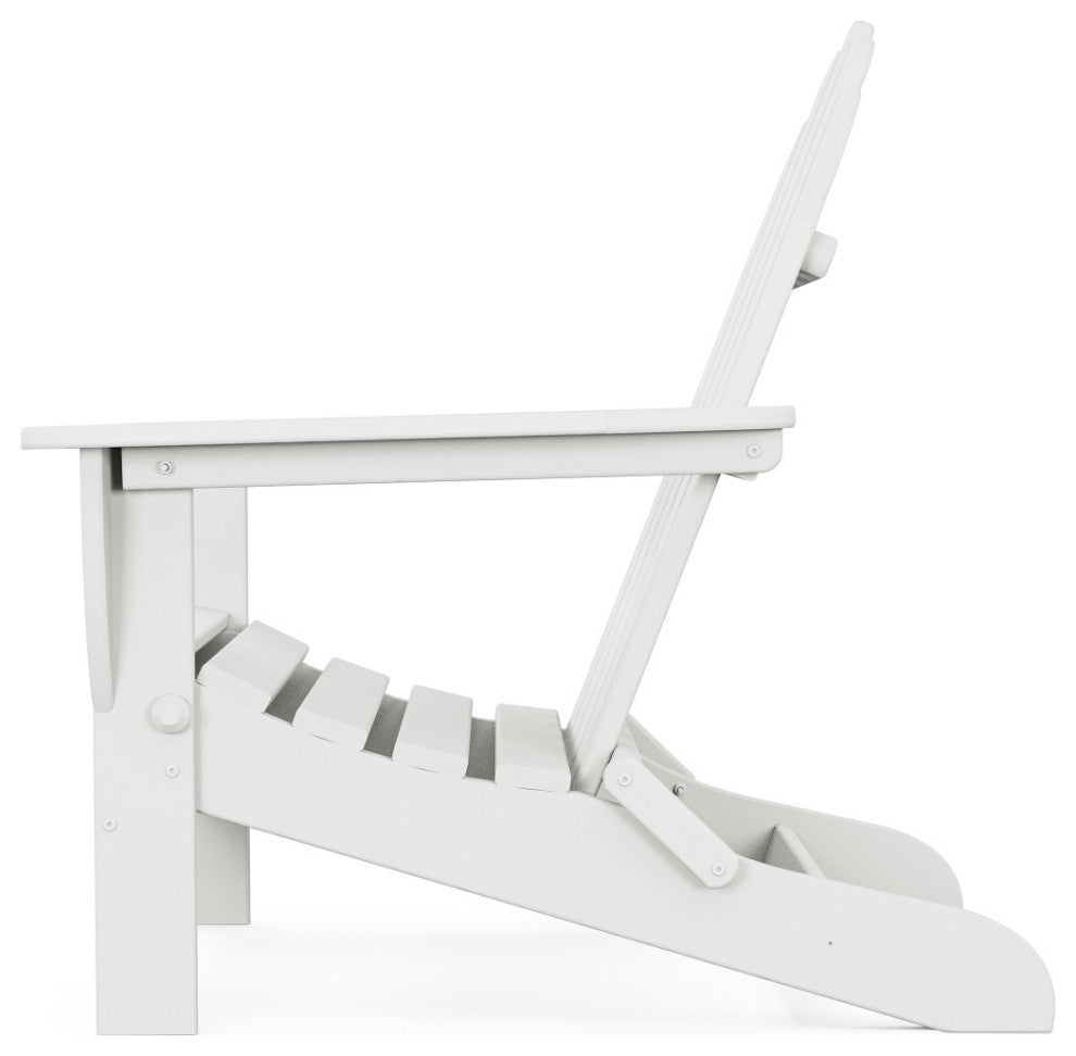 Polywood Classic Folding Adirondack Chair, White
