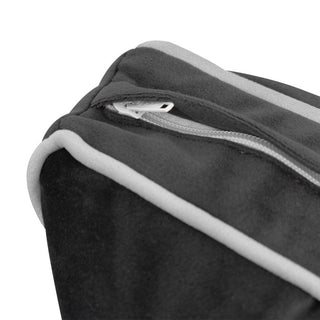 STYLE V1 Full Velvet ContrastPipe Indoor Daybed Bolster Pillow |COVER ONLY|AD350