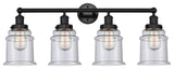 Innovations 616-4W-BK-G184 Canton 4 Light Bath Vanity Light, Matte Black