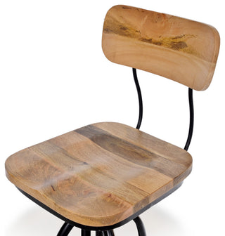 Mason Adjustable Stool, Natural/Black