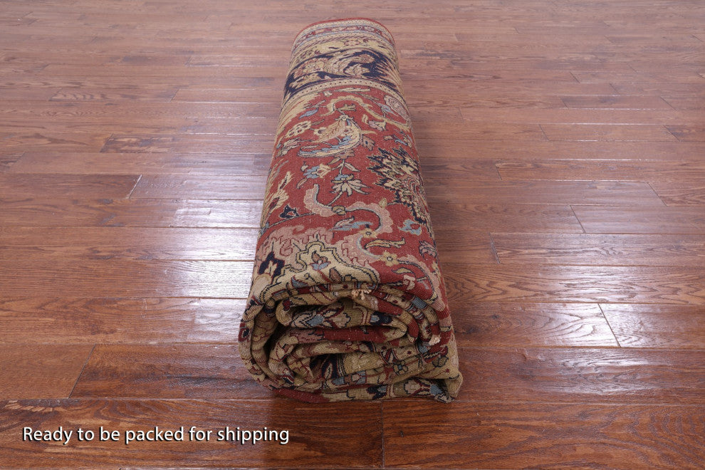 8' 9" X 12' 0" Hand-Knotted Persian Tabriz Wool Rug Q8851