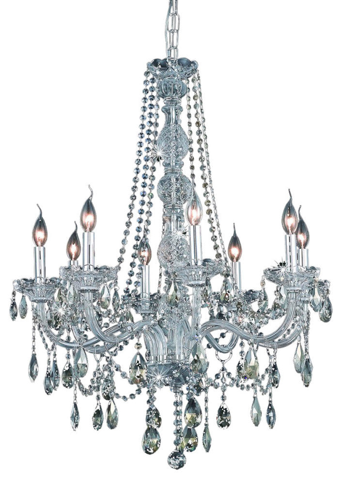 Elegant Lighting 7958D28-GT/RC Verona 8 Light 28"W Crystal - Chrome