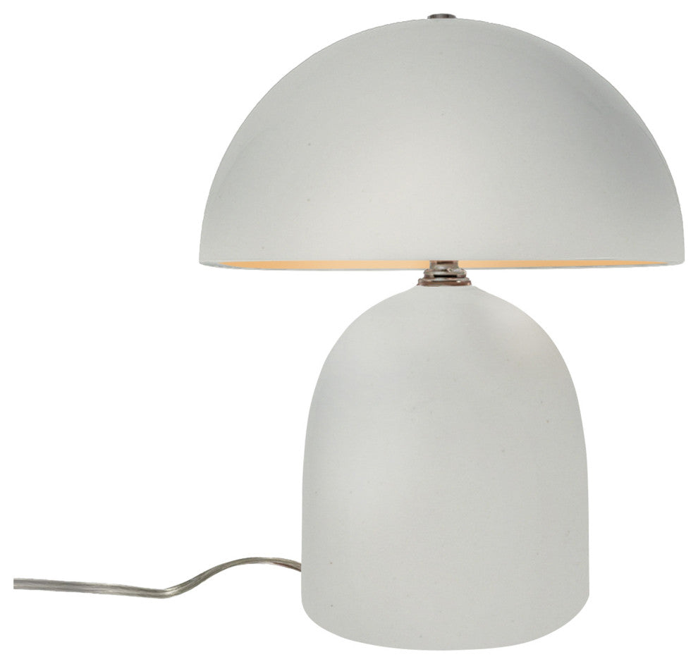 Short Kava Table Lamp, Matte White/Champagne Gold