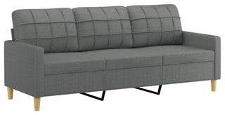 vidaXL Sofa Set with Cushions Sectional Sofa Couch 3 Piece Dark Gray Fabric