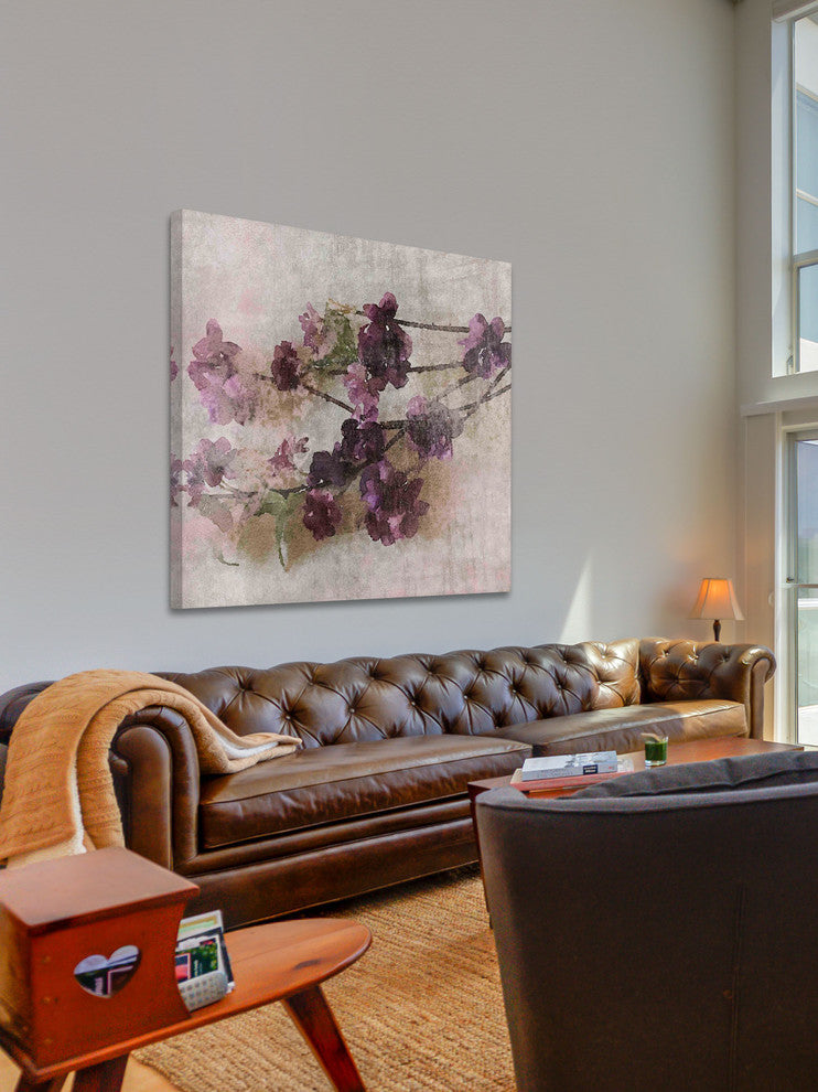 "Purple Flowers 2" Art Print, 101x101 cm