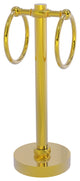 Vanity Top 2 Towel Ring with Twisted Accents, Polished Brass