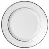 Double Line Bread and Butter Plates, Set of 6, Silver