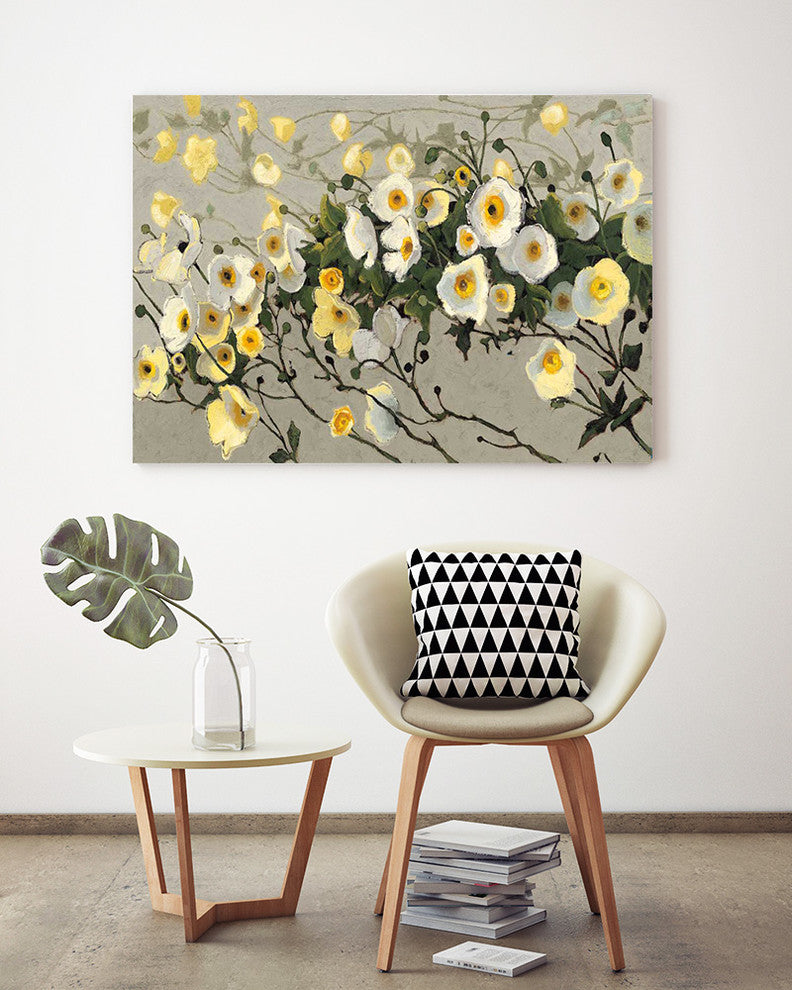 "Breezes Gray Crop" Museum Mounted Canvas Print, 24"x18"