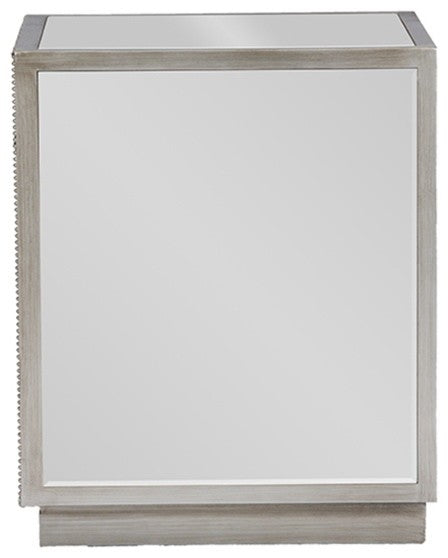 Currin Mirrored 3-Drawer Nightstand